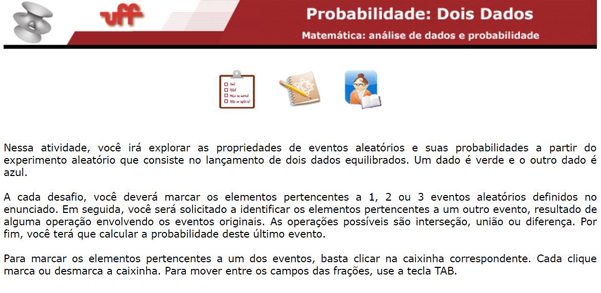 Atividade com Chance de Evento Aleatório - Probabilidade e Estatística -  Ensinar Hoje